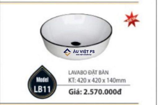 Chậu lavabo Lating LB11 có thiết kế đặt bàn sang trọng, hiện đại. Chậu rửa mặt LB11 được sử dụng men sứ cao cấp và tráng men giúp dễ dàng trong việc lau chùi.