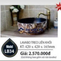 Chậu lavabo Lating LB34 có thiết kế đặt bàn sang trọng, hiện đại. Chậu rửa mặt LB34 được sử dụng men sứ cao cấp và tráng men giúp dễ dàng trong việc lau chùi.
