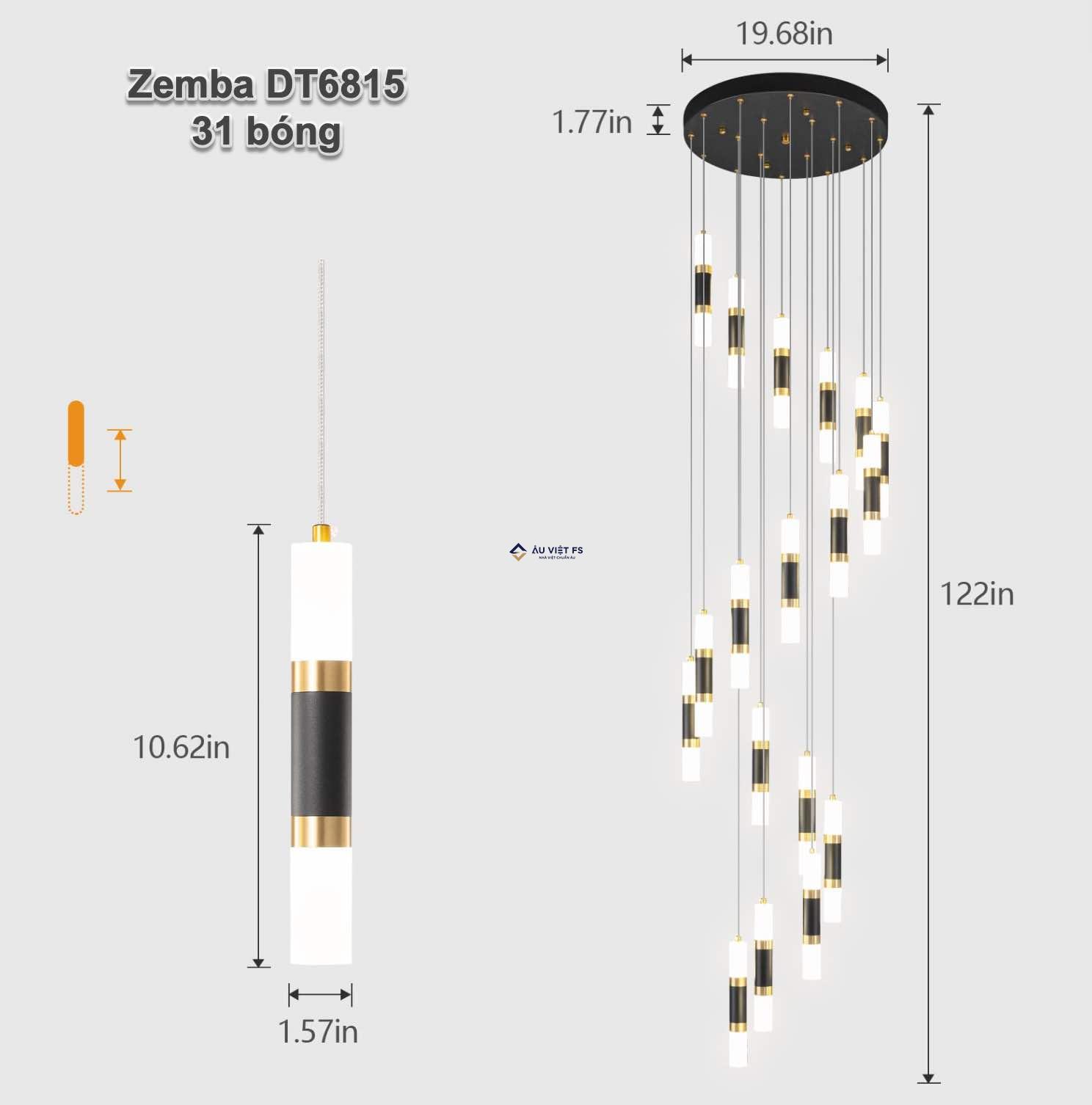 Đèn thông tầng kiểu hiện đại Zemba DT6815, Zemba DT6815, Zemba, Đèn thông tầng, Đèn thả cầu thang, Staircase Chandelier 2024, 階段シャンデリア 2024, 계단 샹들리에 2024, Araña de escalera 2024, 楼梯吊灯 2024