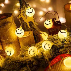 Đèn LED dây hình mặt cười trang trí Noel cực đẹp